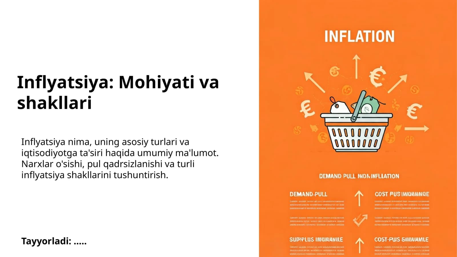 Inflyatsiya: Mohiyati va shakllari