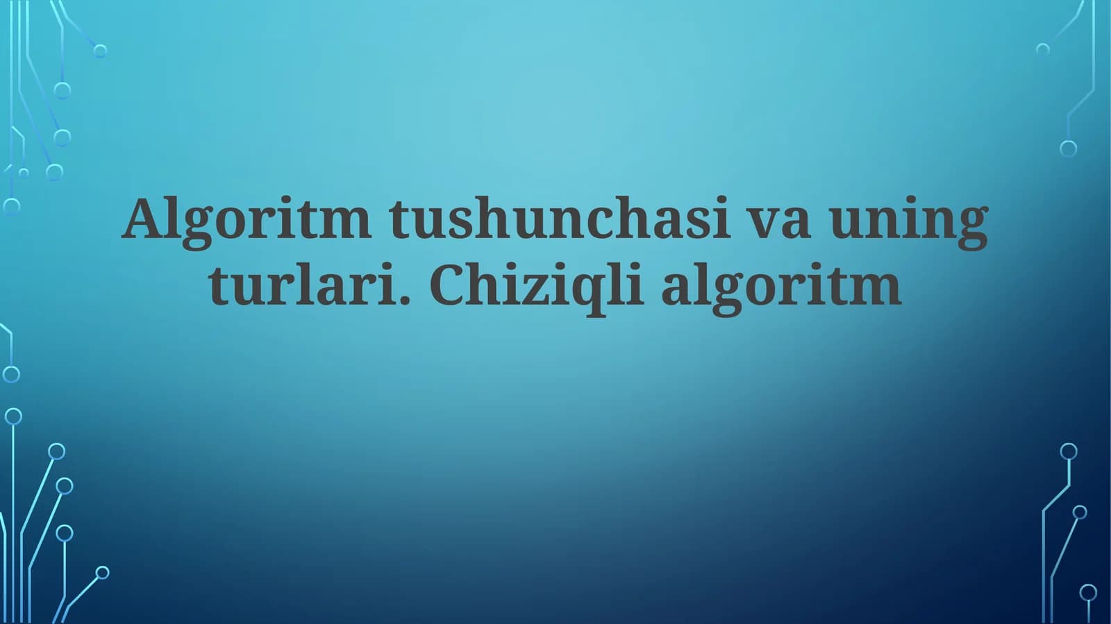 Chiziqli algoritm