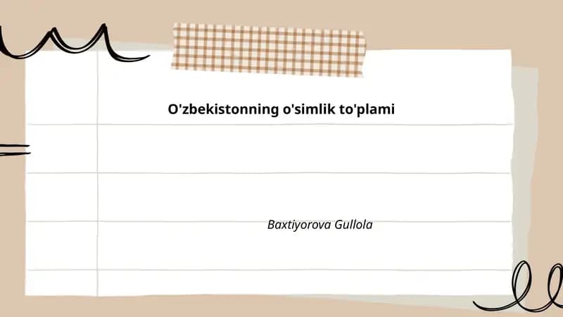O'zbekistonning o'simlik to'plami
