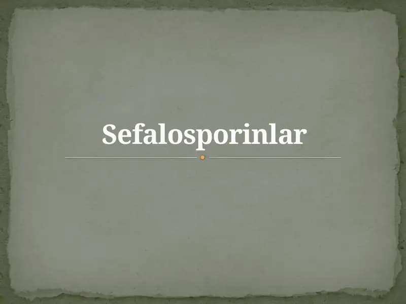 Sefalosporinlar