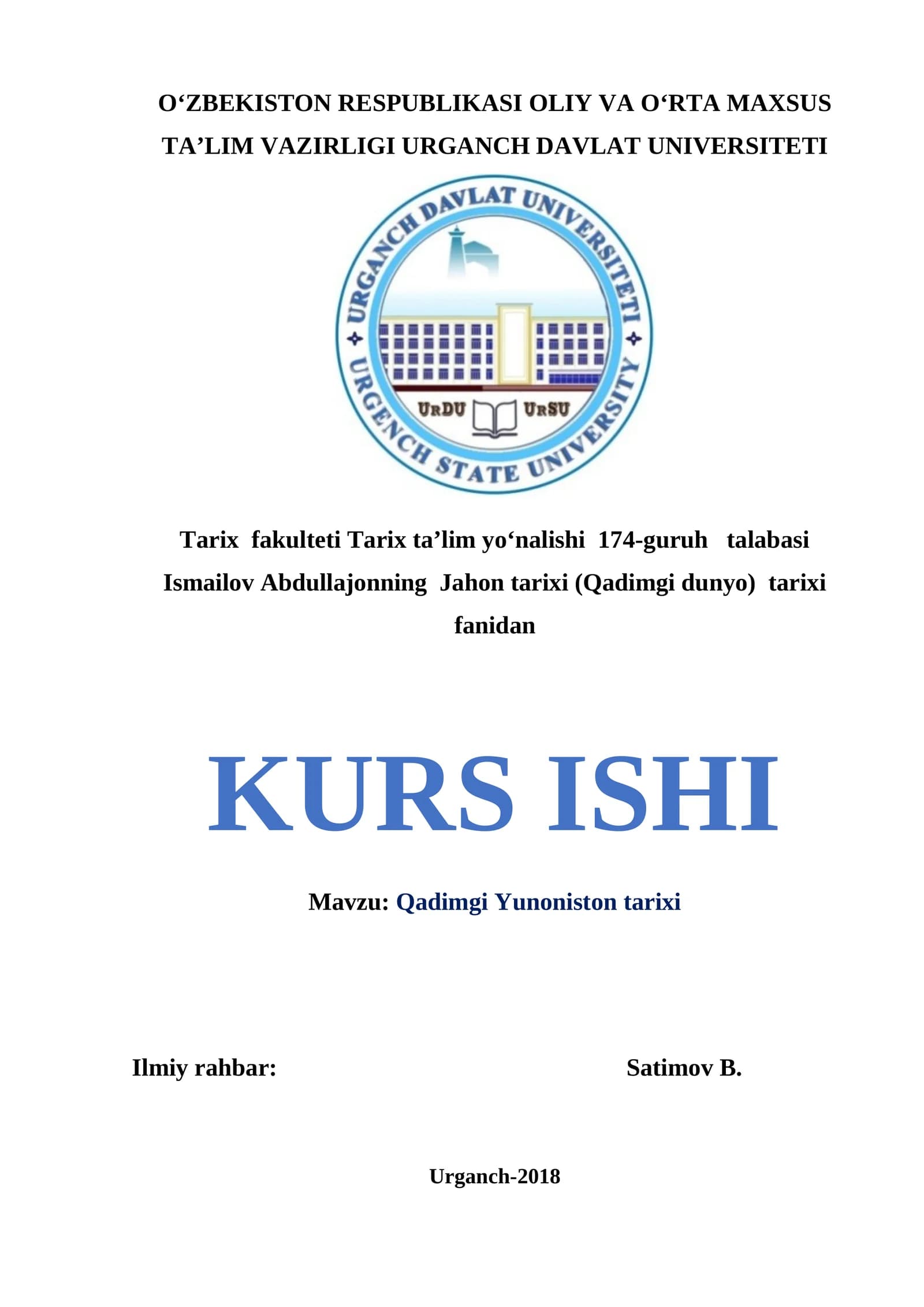 Qadimgi Yunoniston tarixi