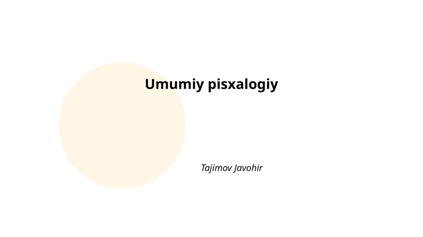 Umumiy pisxalogiy