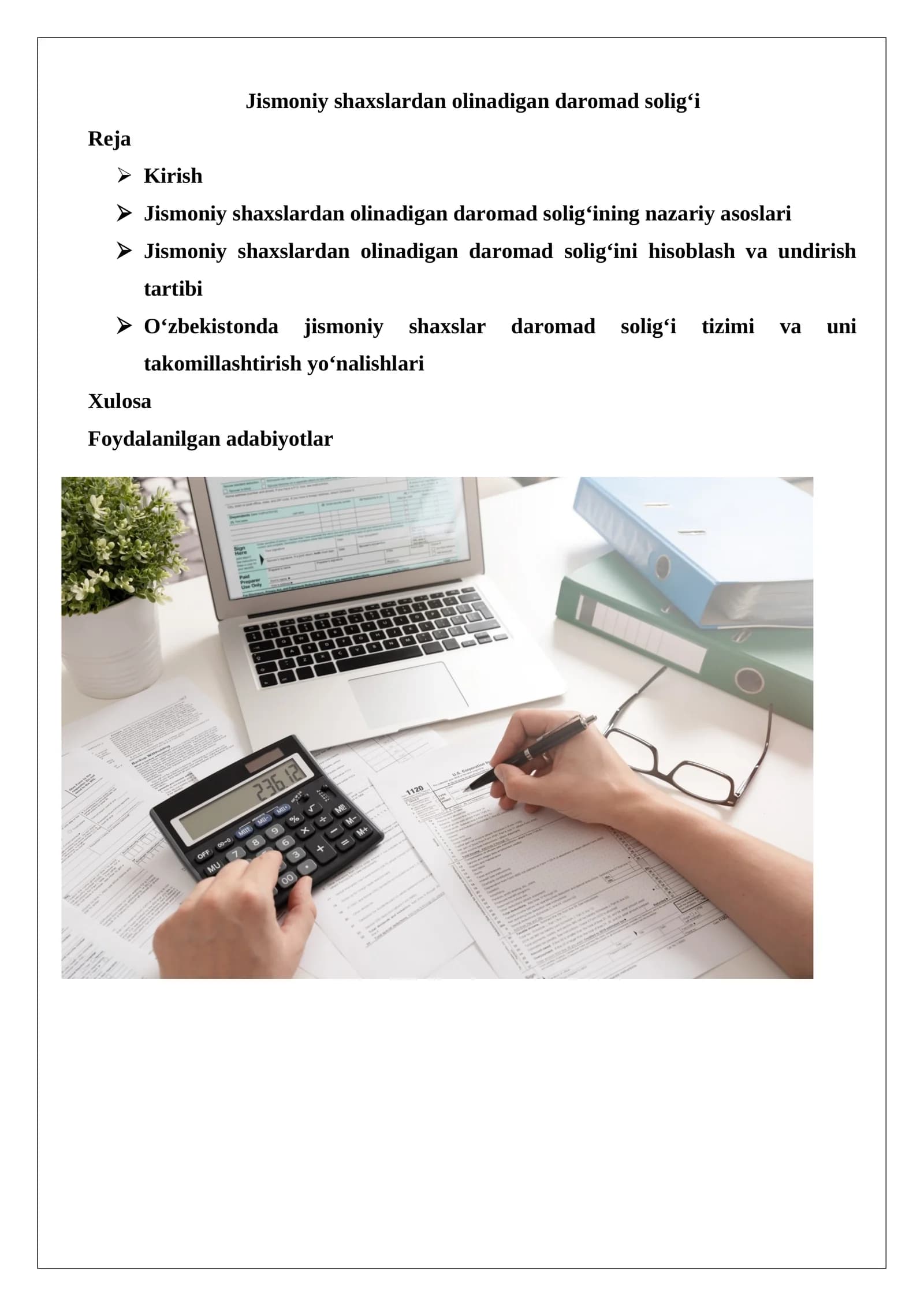 Jismoniy shaxslardan olinadigan daromad soligʻi