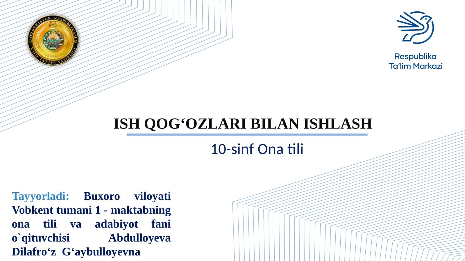 10-sinf Onatili