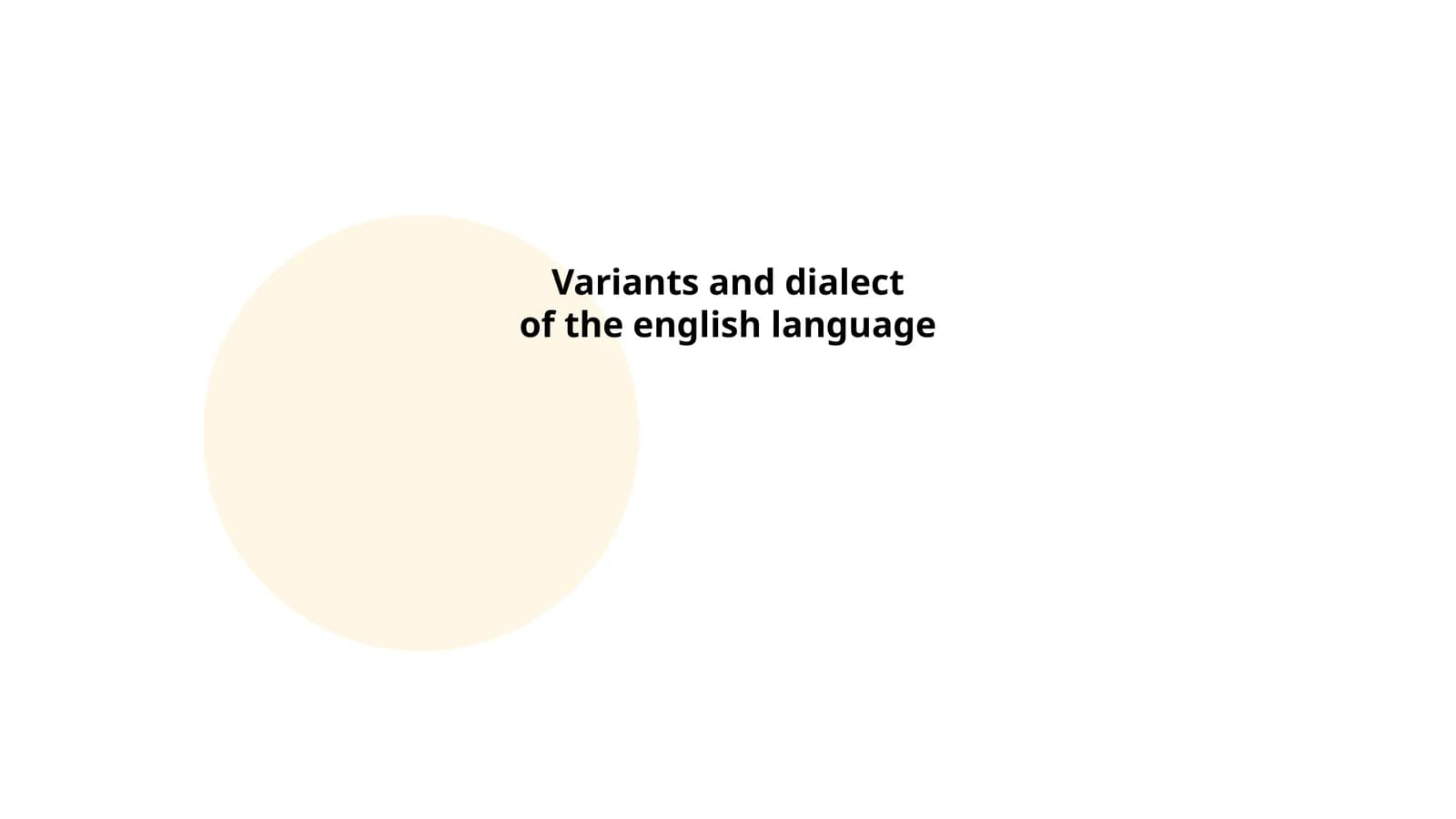 Variants and dialect of the English language