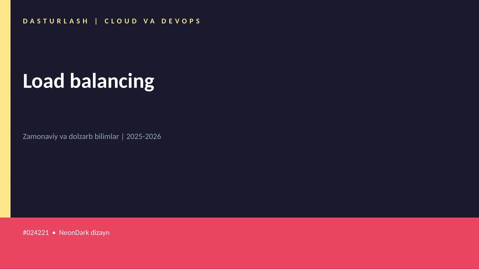 DASTURLASH | CLOUD VA DEVOPS