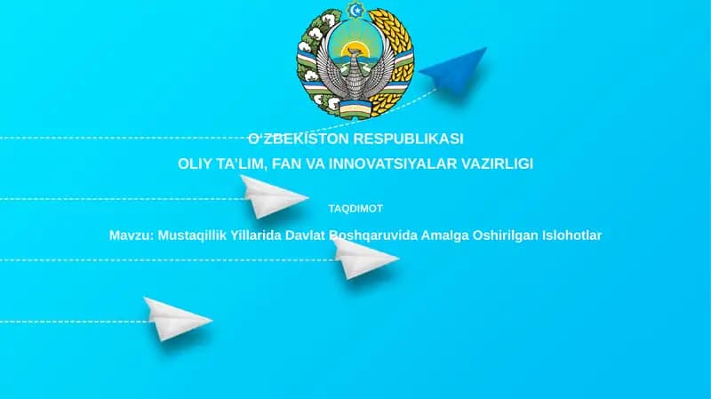 Mustaqillik Yillarida Davlat Boshqaruvi Islohotlar