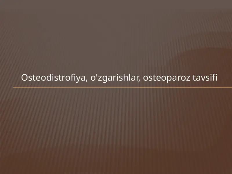 Osteodistrofiya