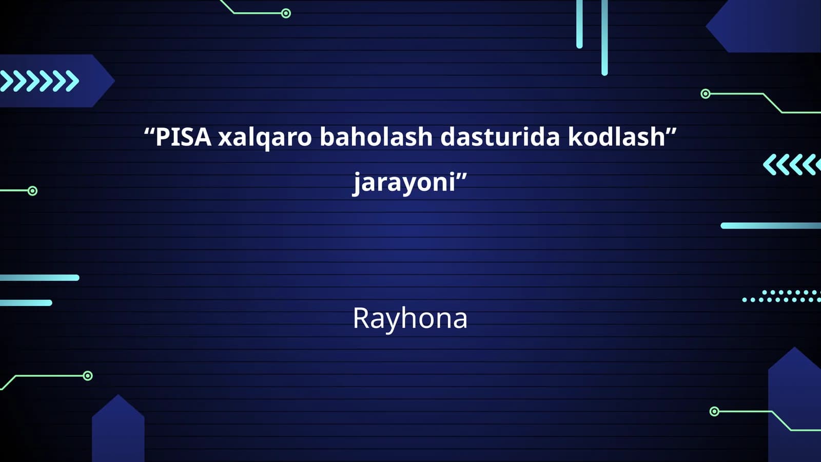 PISA xalqaro baholash dasturida kodlash