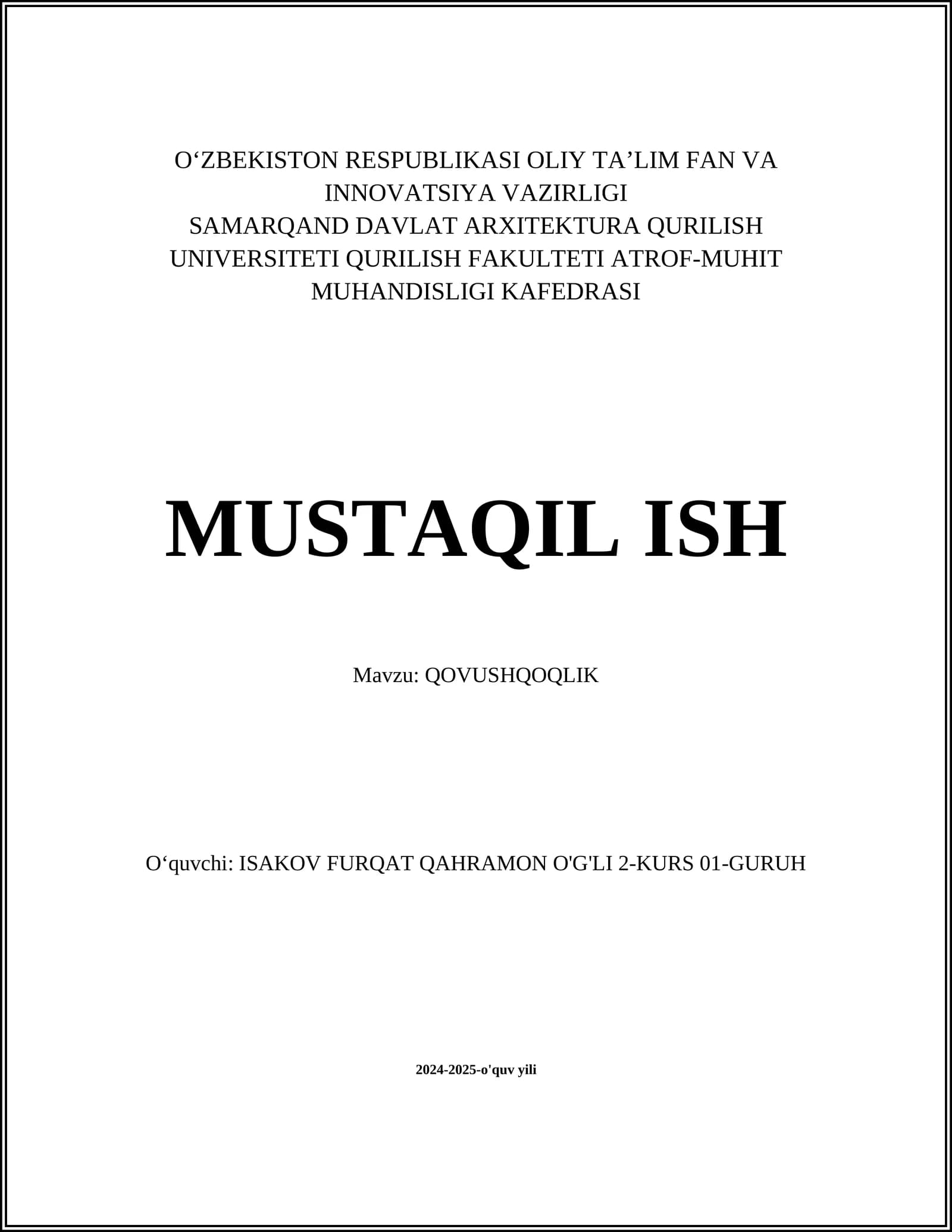 QOVUSHQOQLIK