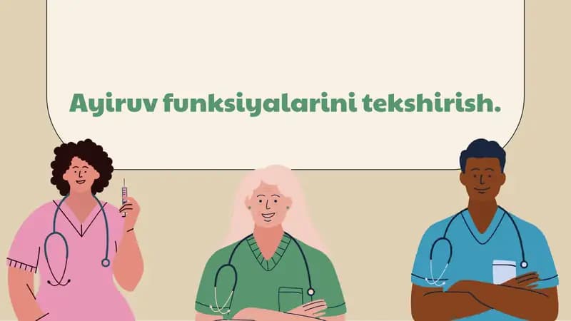 Ayiruv funksiyalarini tekshirish