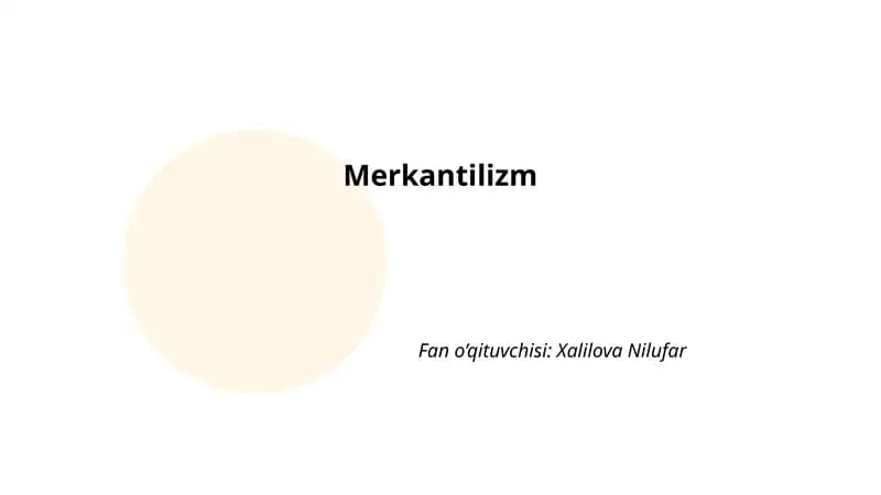 Merkantilizm