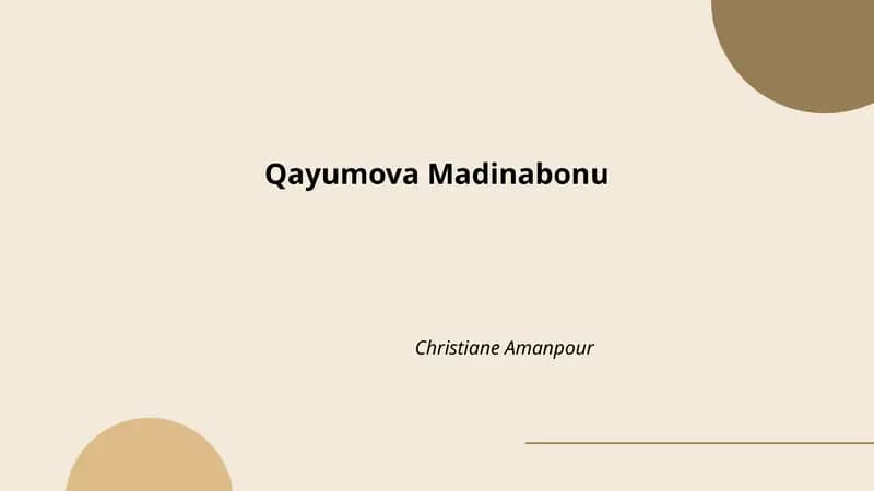 Qayumova Madinabonu