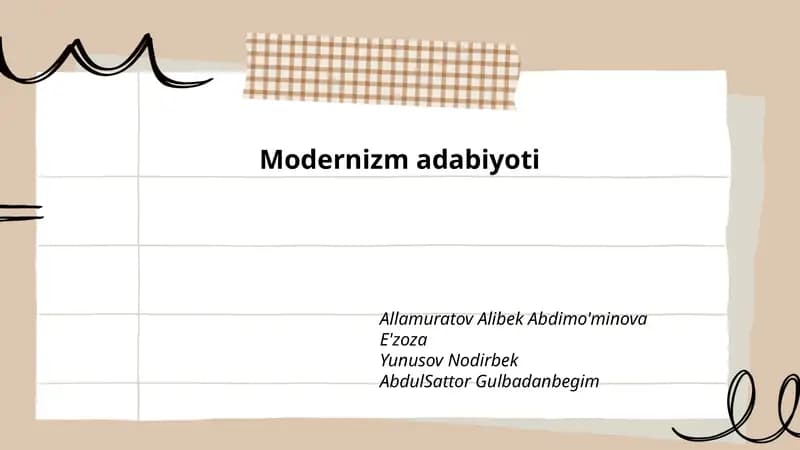 Modernizm adabiyoti