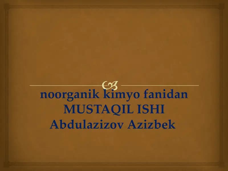 Metal korroziyasi va uning qarshilash usullari