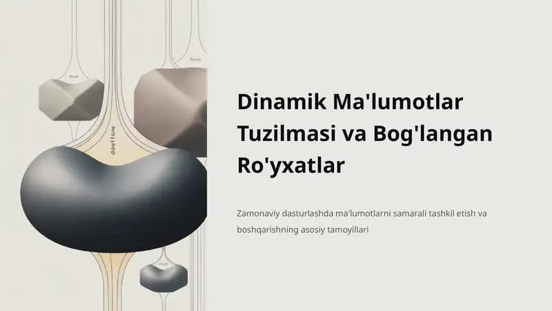 Dinamik Ma'lumotlar Tuzilmasi va Bog'langan Ro'yxatlar