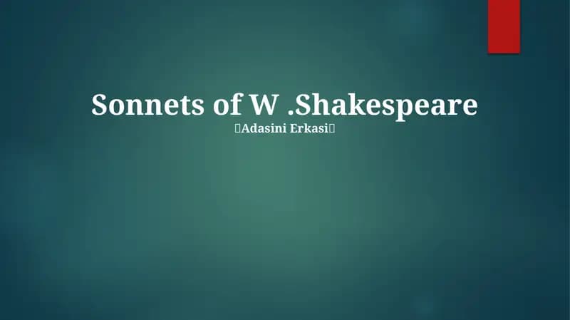 Sonnets of W.Shakespeare