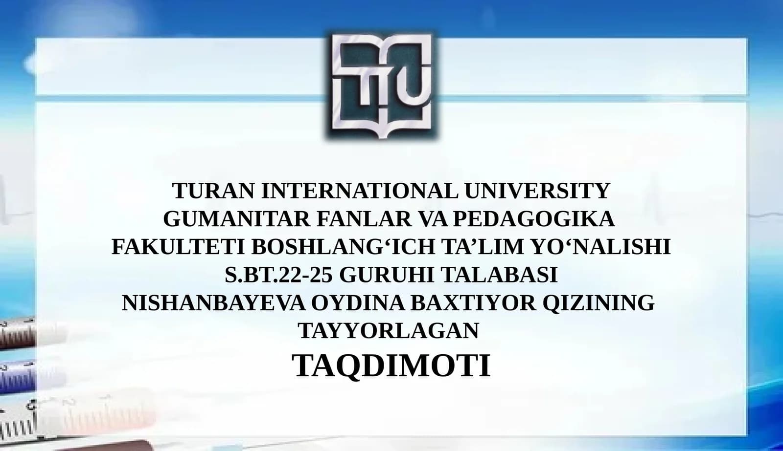 "Boshlang‘ich sinf darsliklarida punktuatsiyaga oid berilgan materiallar tahlil qilish"