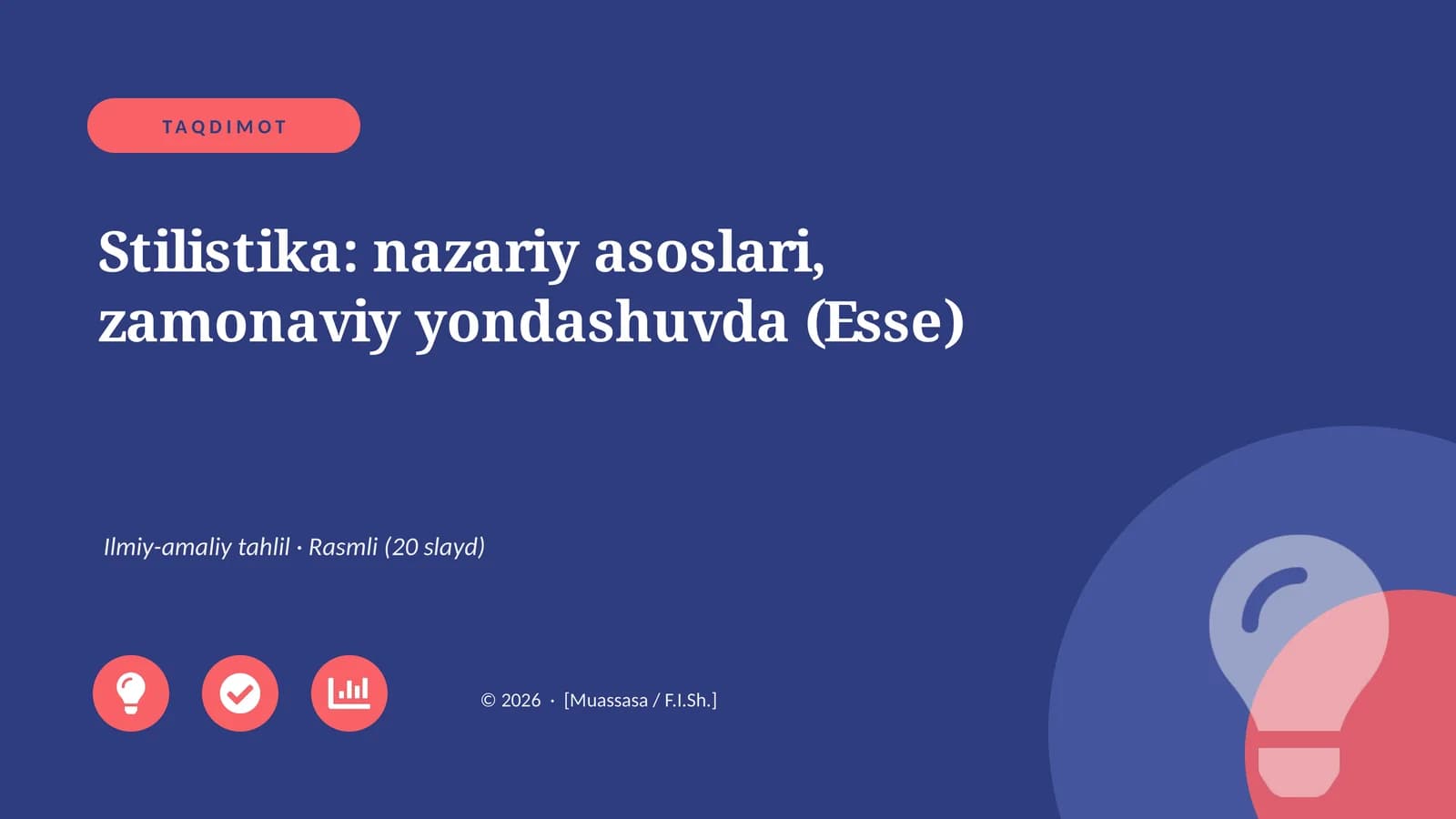 Stilistika: nazariy asoslari, zamonaviy yondashuvda (Esse)