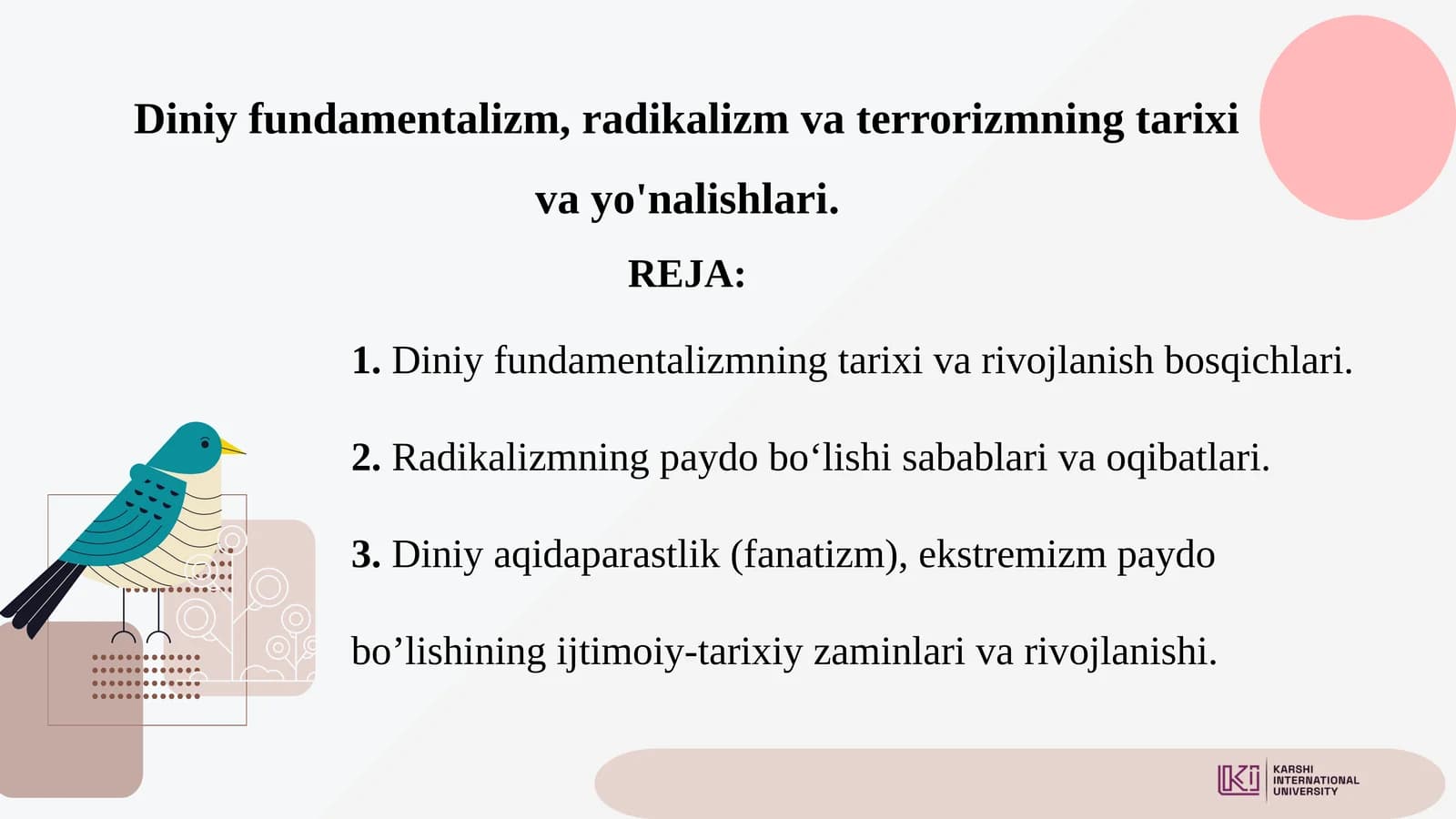 Diniy fundamentalizm, radikalizm va terrorizmning tarixi va yo'nalishlari