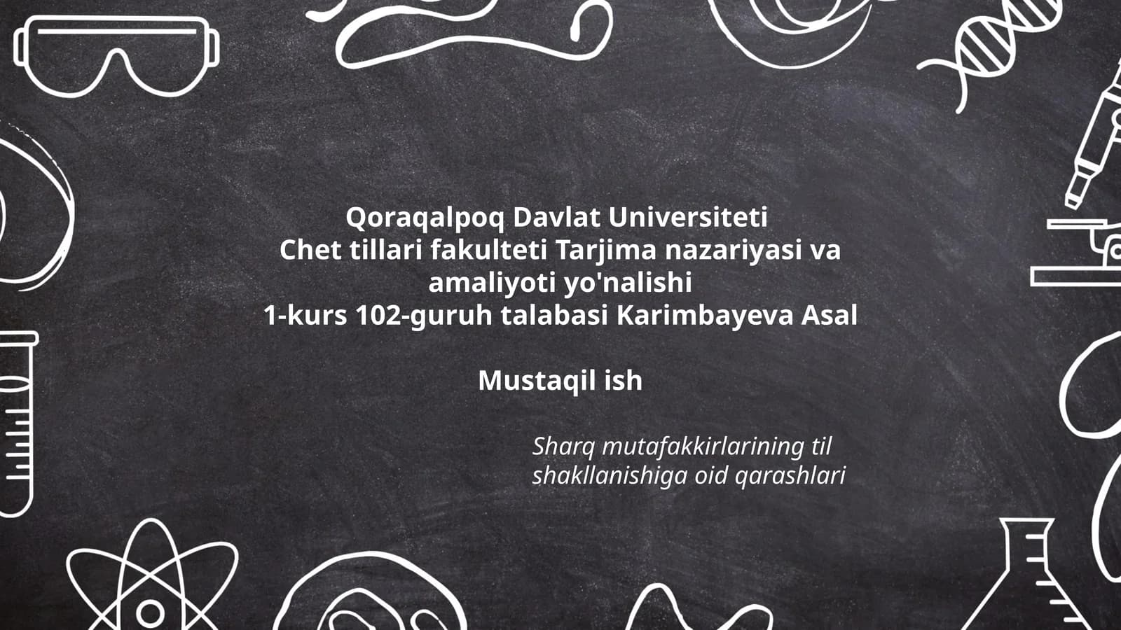 Sharq mutafakkirlarining til shakllanishiga oid qarashlari