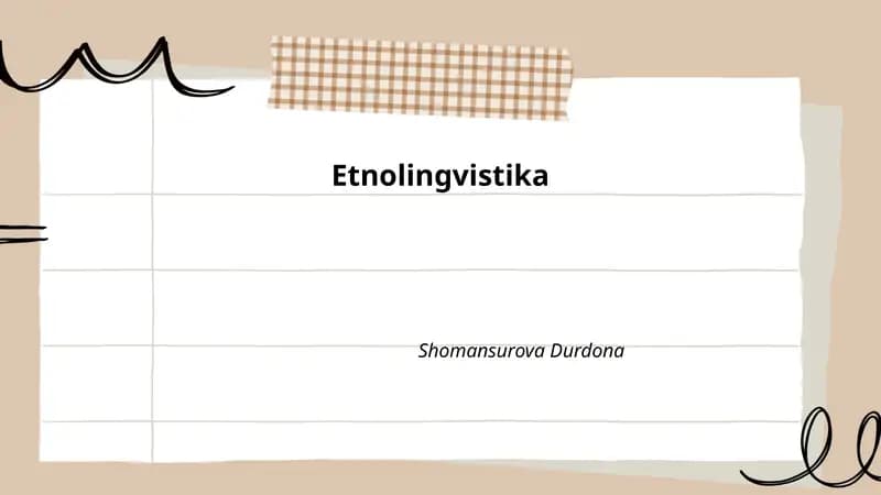 Etnolingvistika