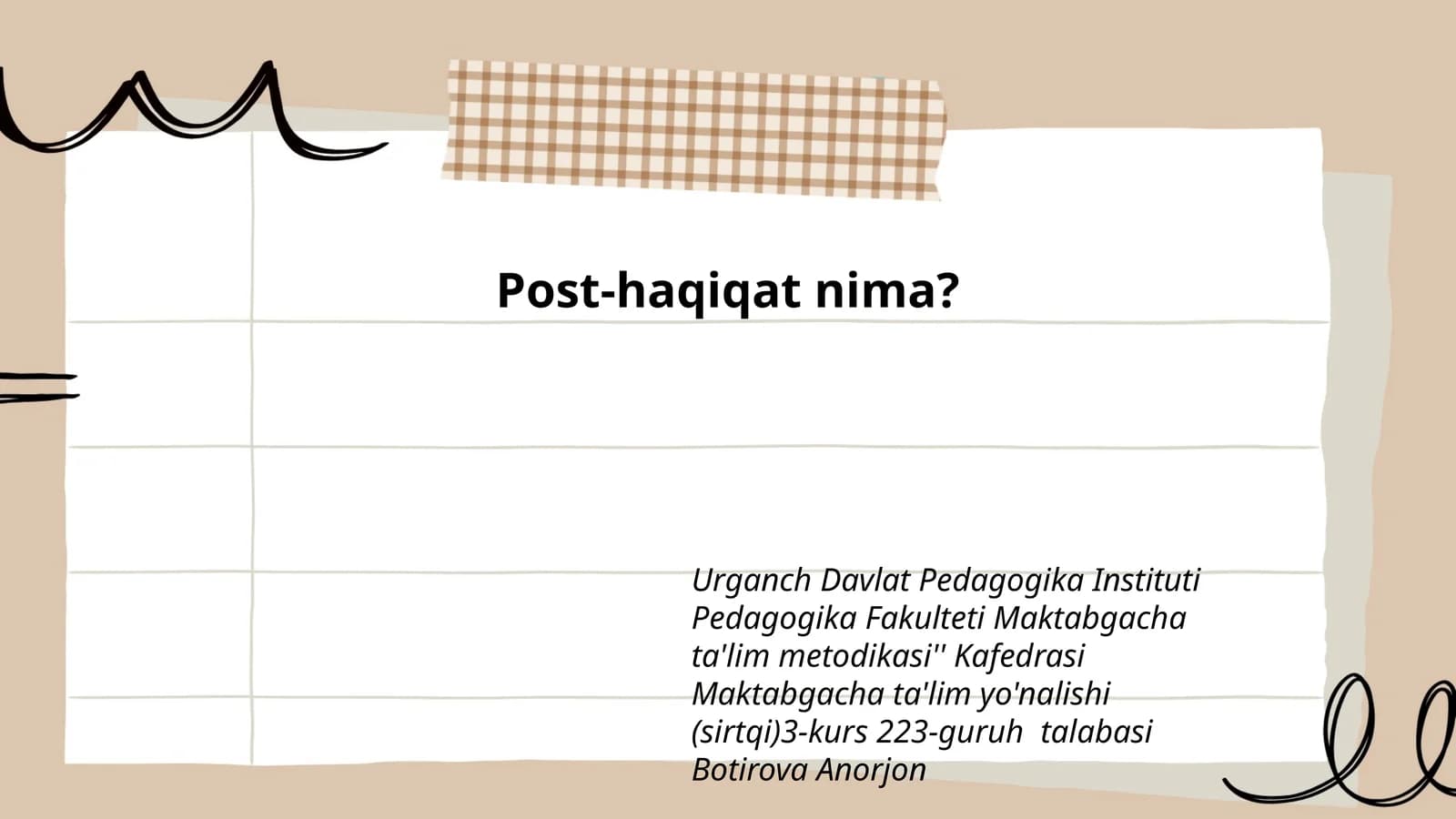 Maktabgacha ta'lim metodikasi