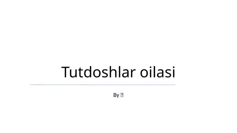 Tutdoshlar oilasi