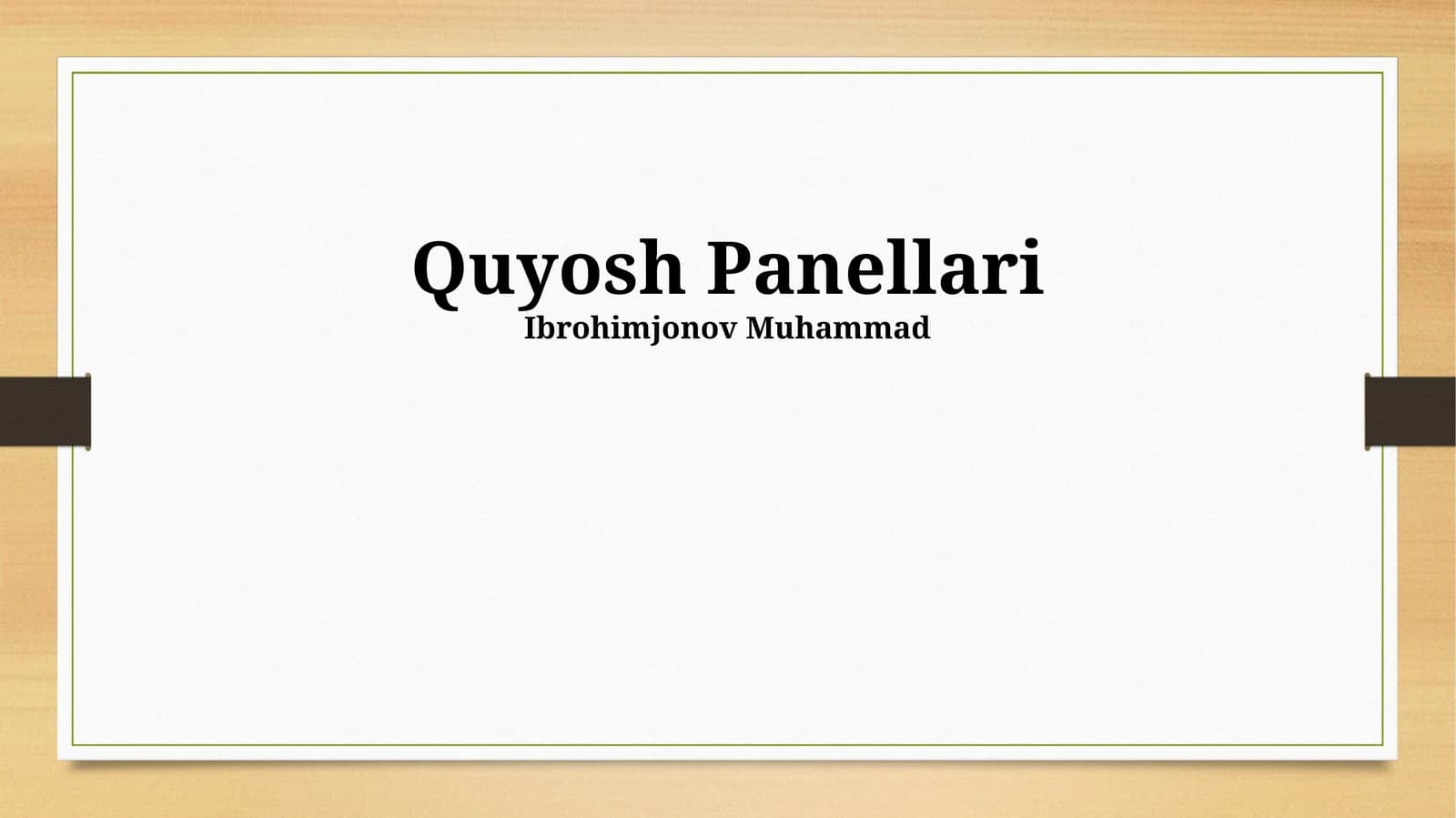 Quyosh Panellari