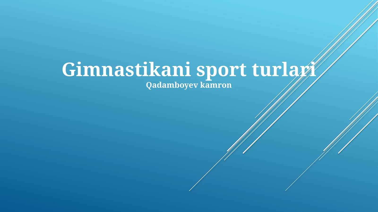 Gimnastikani sport turlari