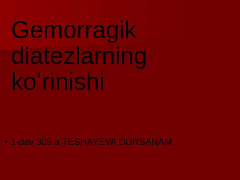 Gemorragik diatez