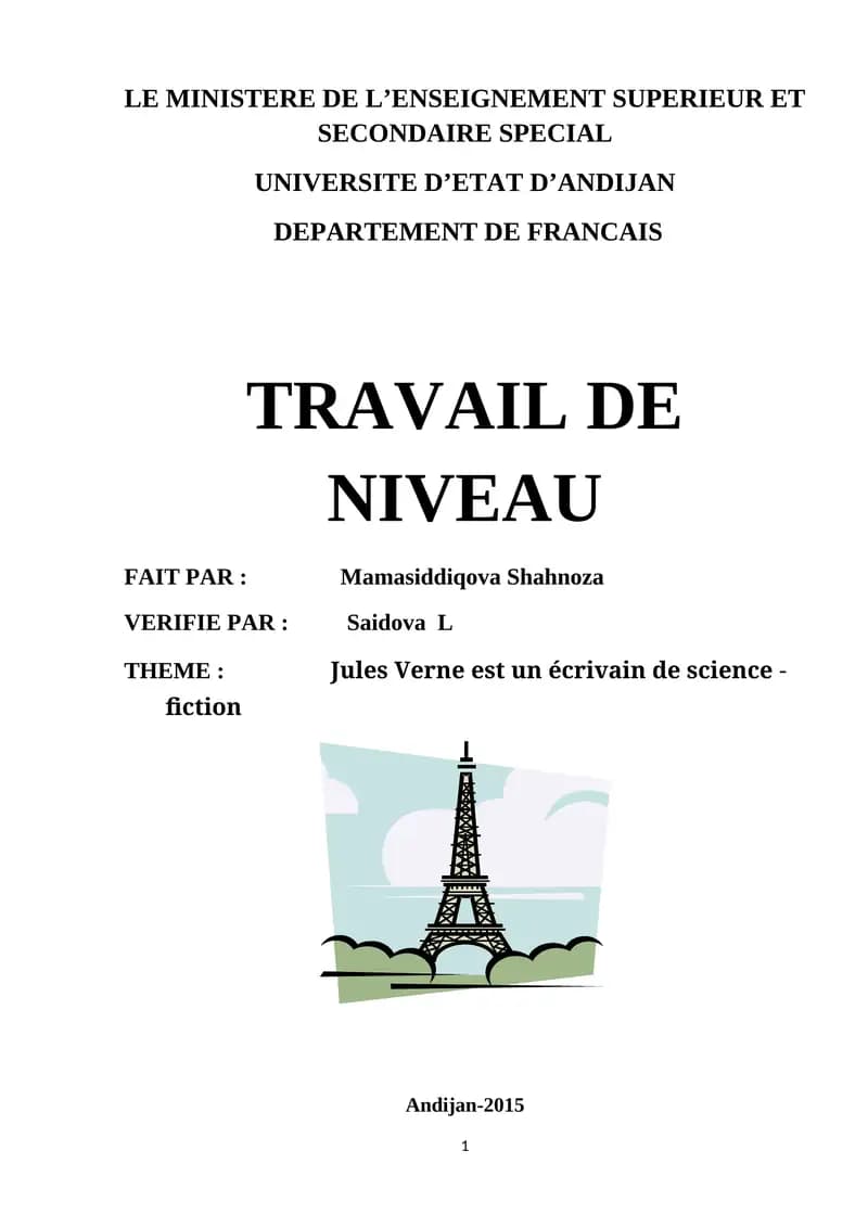 Jules Verne est un écrivain de science - fiction
