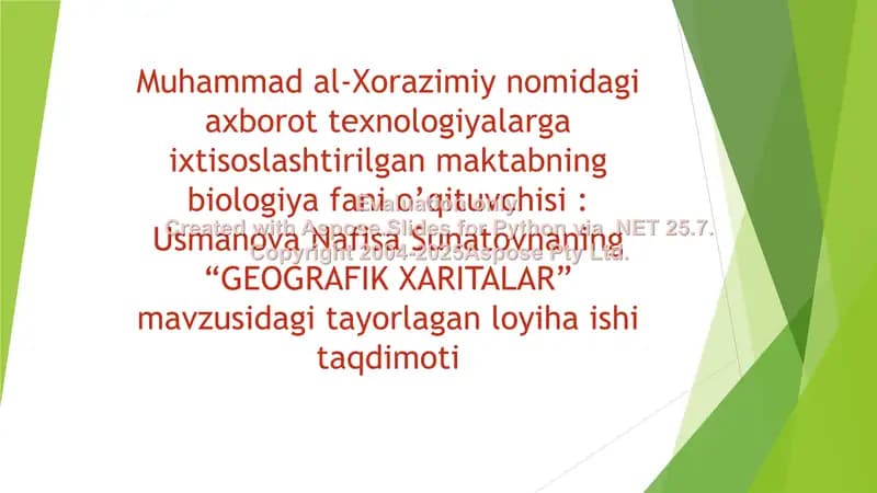 Geografik xaritalar