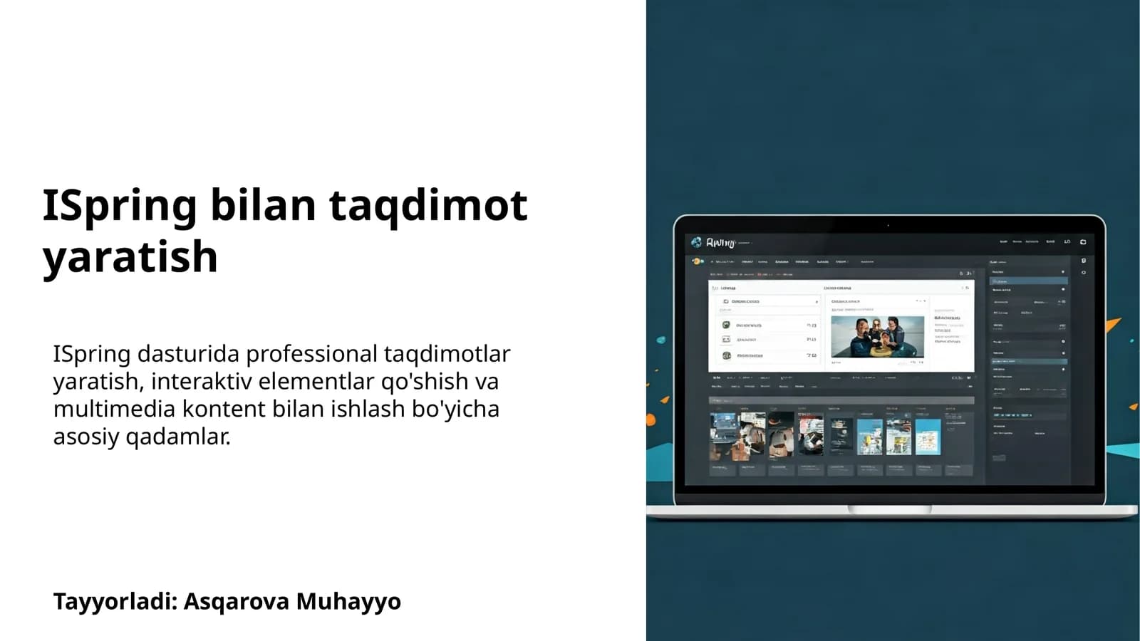 ISpring bilan taqdimot yaratish