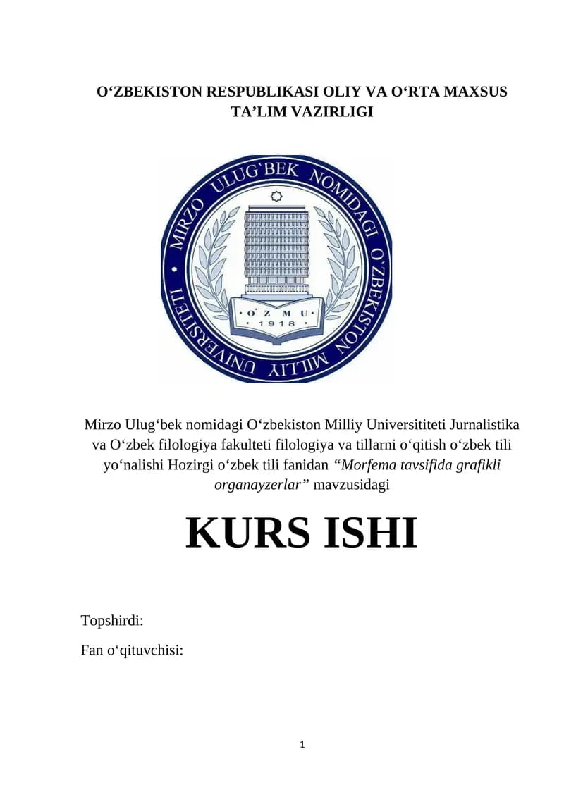 Morfema tavsifida grafikli organayzerlar