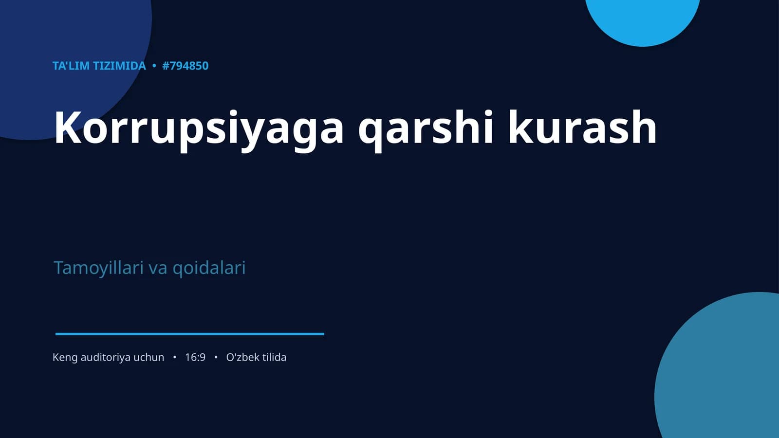 Korrupsiyaga qarshi kurash