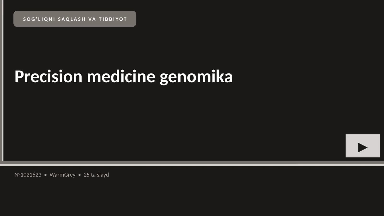 Precision medicine genomika