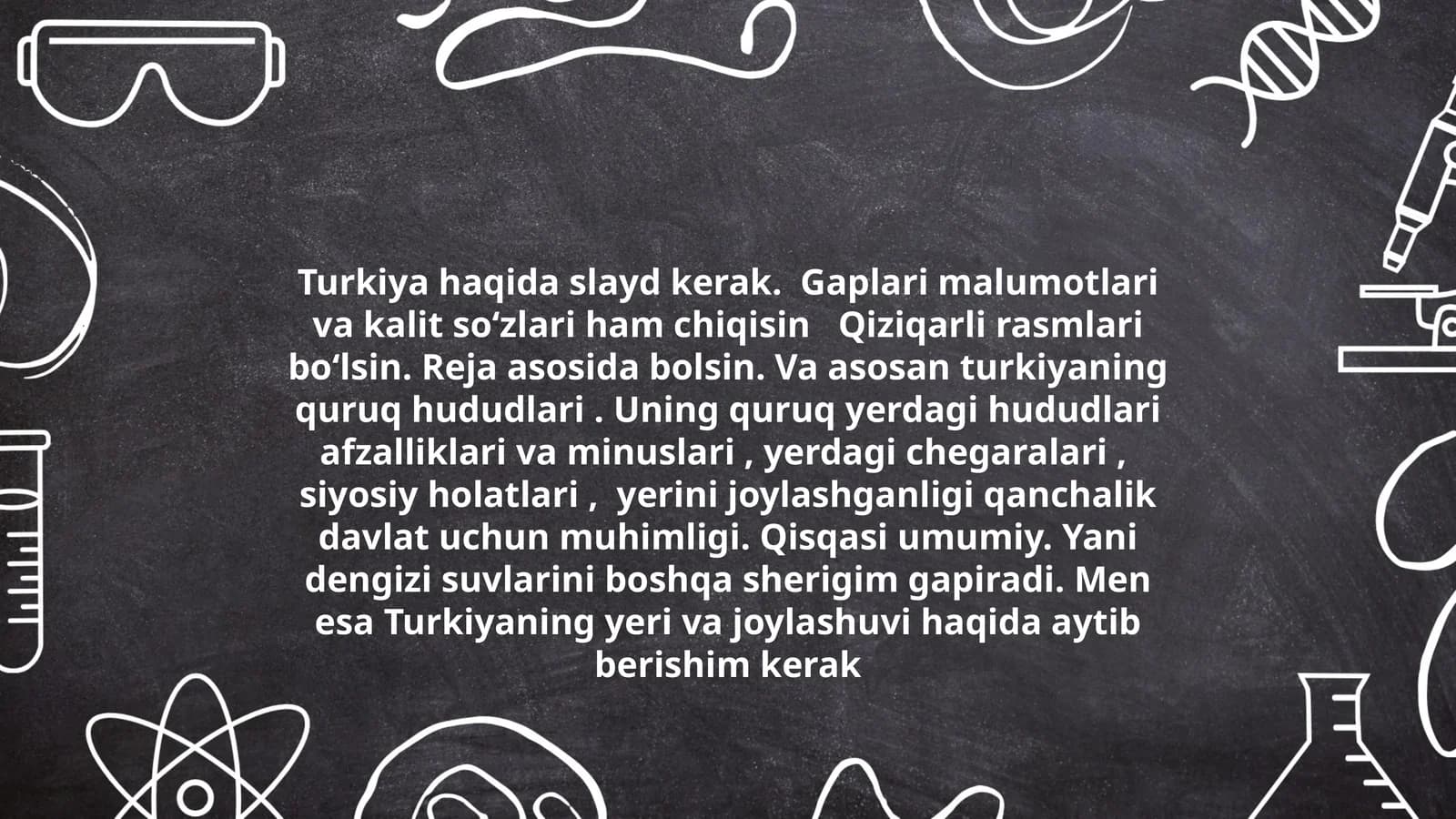 Turkiya haqida slayd kerak