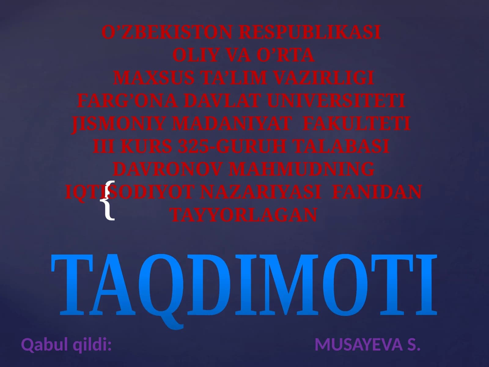 Bozor iqtisodiyoti mazmuni