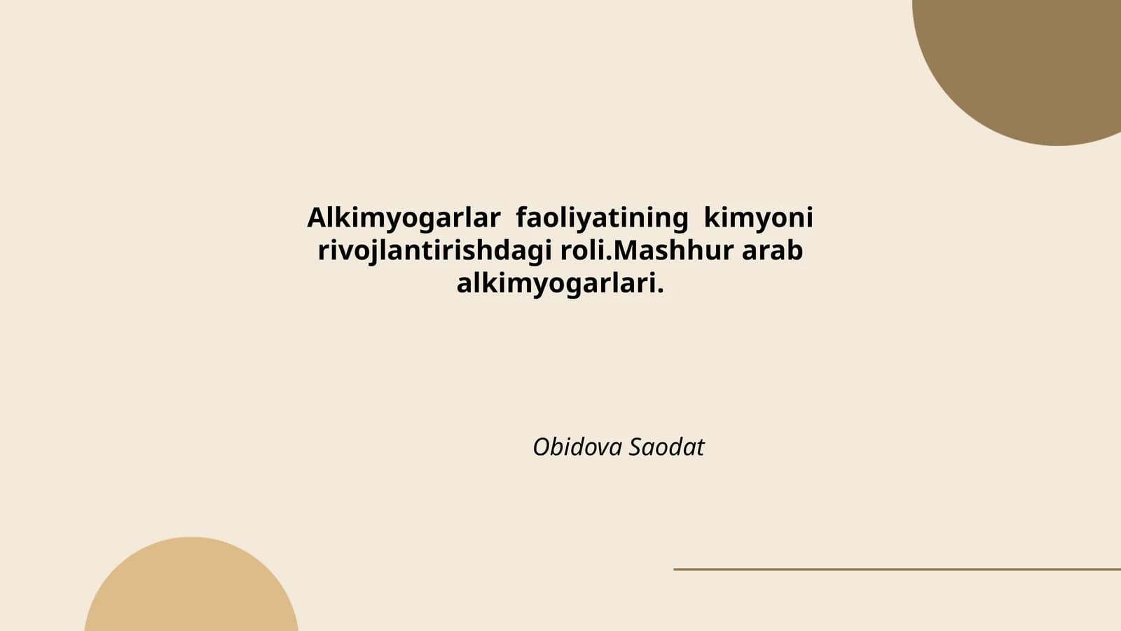 Arab alkimyogarlari va ularning kimyodagi yutuqlari