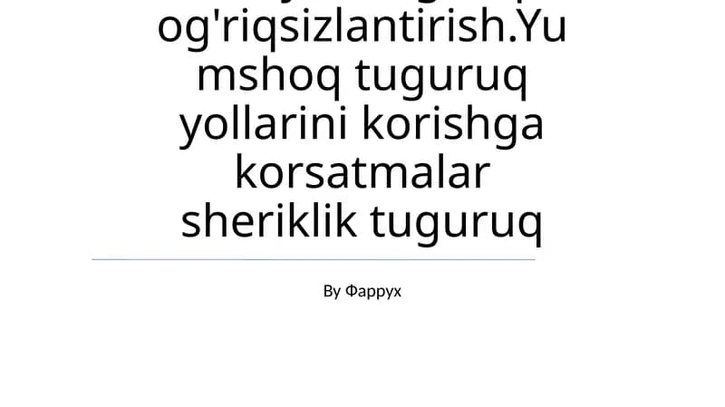 Toĝanoq suvlari va homila pufagining ahamyati