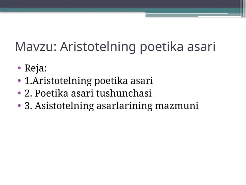Aristotelning poetika asari