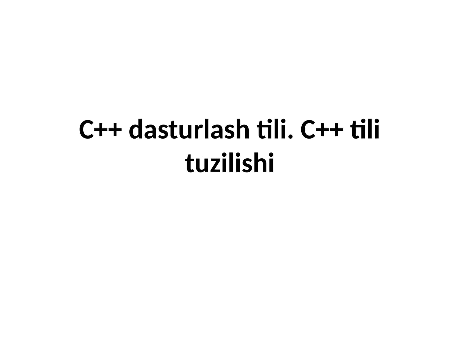 C++dasturlashtili