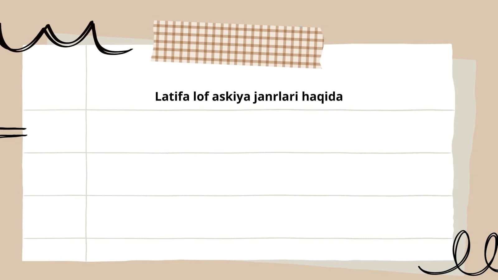 Latifa lof askiya janrlari haqida