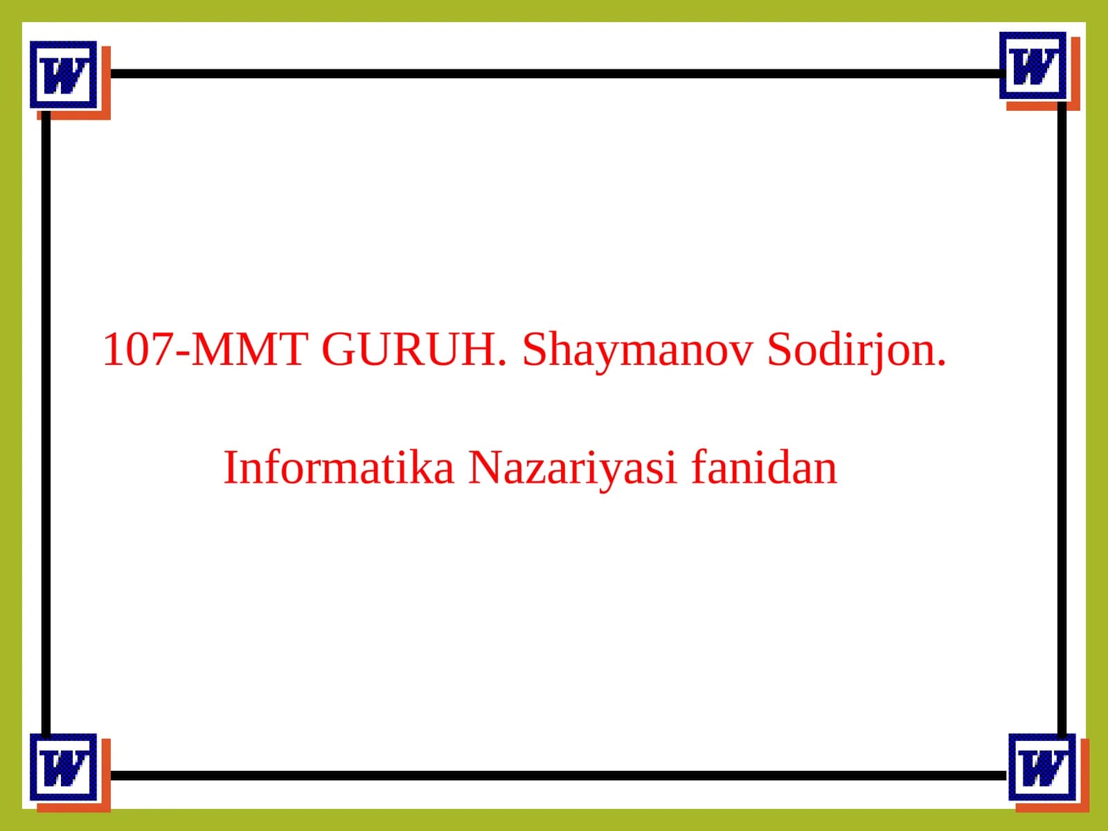 Microsoft Word matn protsessori