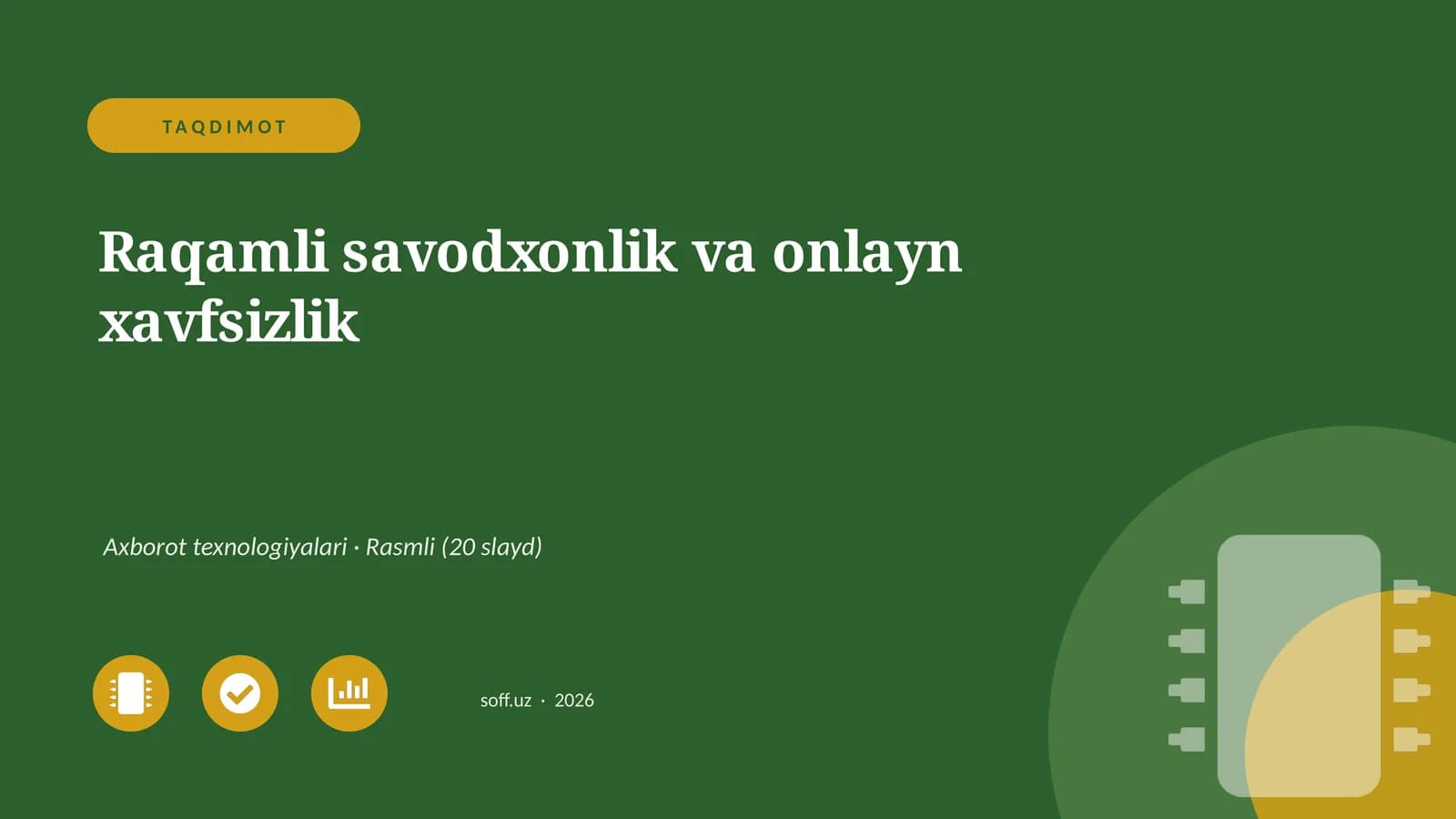 Raqamli savodxonlik va onlayn xavfsizlik