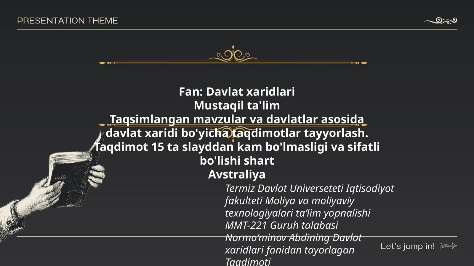 Taqdimot: Davlat xaridlari
