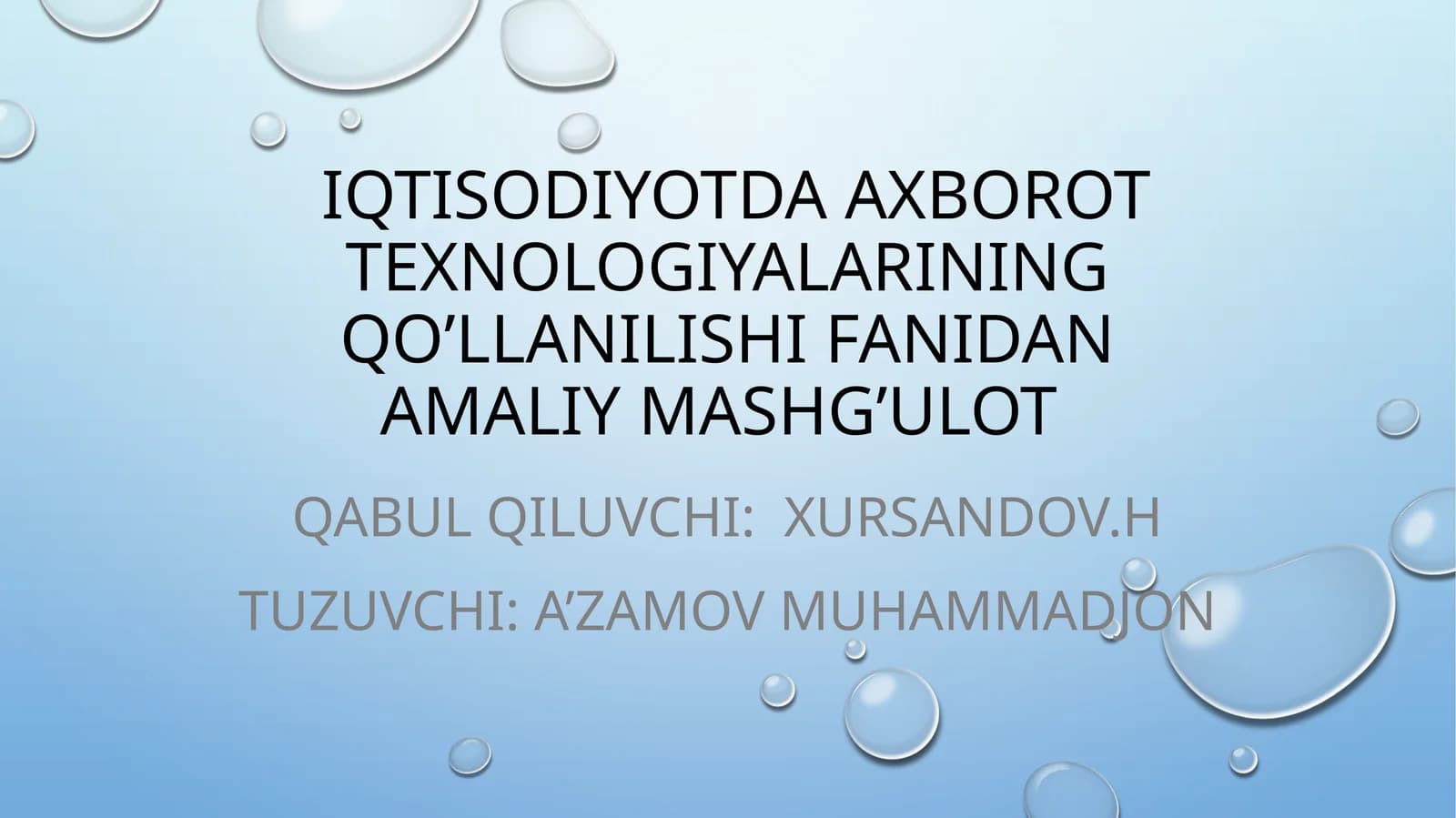 Dasturiy Maxsulotlar