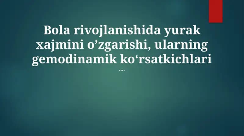 Bolalik/o'smirlik davridagi jismoniy faollik va o'sish tezlashuvi