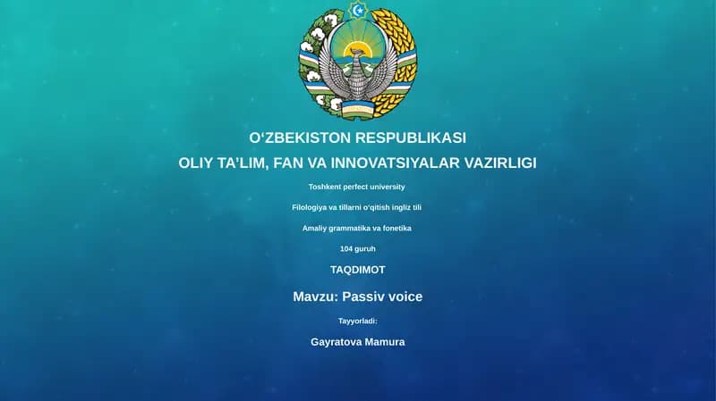 Passiv voice